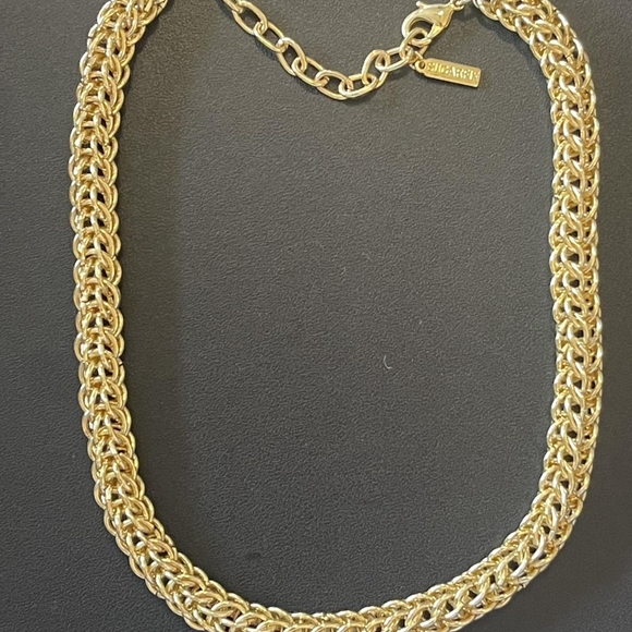 BaubleBar Brand Sugarfix gold plated braided/woven thick chain women's necklace - Picture 2 of 5
